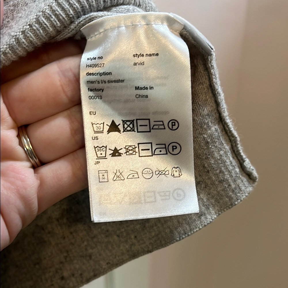 Wesc Knuby Heather Gray 100% Cotton Casual Crew Neck Sweater - Size Large - Picture 15 of 16